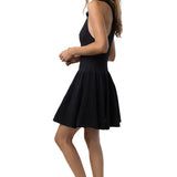 Alaia Noir Polo Skater Dress in Pique
