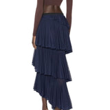 Alaia Minuit Knit Spiral Skirt