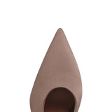 Alaia Cube Wedge Slingbacks in Satin