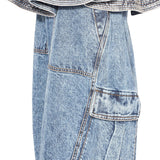 Alaia Peplum Denim Top