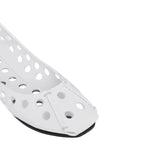 Alaia White Perfo Ballet Flats in Calfskin