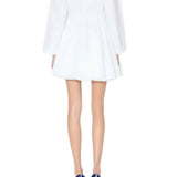 Alaia White Cotton Poplin Short Dress