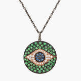 Ileana Makri 18K Yellow Gold Oxidized Green Dawn Pendant