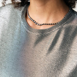 Old Euro Graduating Diamond Tennis 16" Necklace Set in Platinum