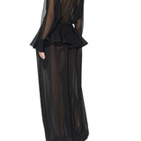 Alaia Fine Knit Hooded Bodysuit