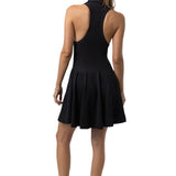 Alaia Noir Polo Skater Dress in Pique
