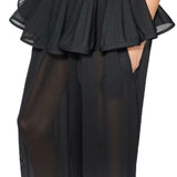 Alaia Black Knit Peplum Pants