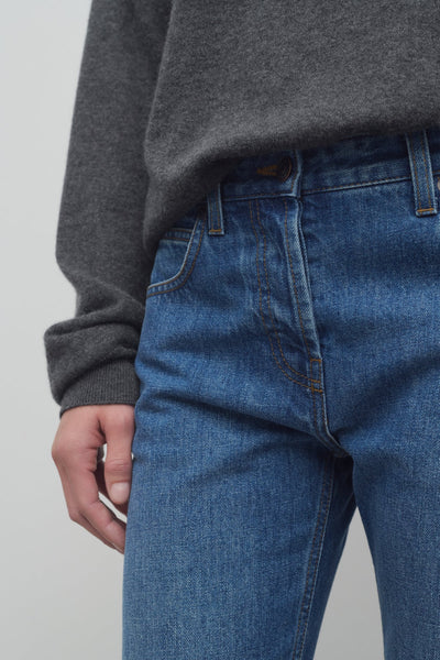 Riaco Jean in Cotton - Washed Blue