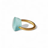 Marie-Hélène De Taillac 22K Yellow Gold Milky Aquamarine Cabachon Ring