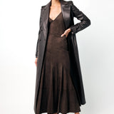 Houstt Trench Coat in Dark Chocolate Leather