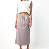 Carven Padded vest top in washed habotai