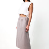 Carven Padded vest top in washed habotai