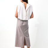 Carven Padded vest top in washed habotai