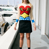 Cashmere Wonder Woman Crewneck Sweater
