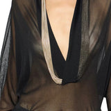 Alaia Fine Knit Hooded Bodysuit