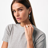 Marie-Hélène De Taillac 22K Yellow Gold Rainbow Moonstone and Pearl Earrings