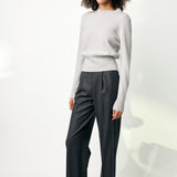 Dusan Easy Roundneck Sweater in Silver