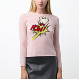 Lucien Pellat-Finet Cashmere POW! Crewneck Sweater