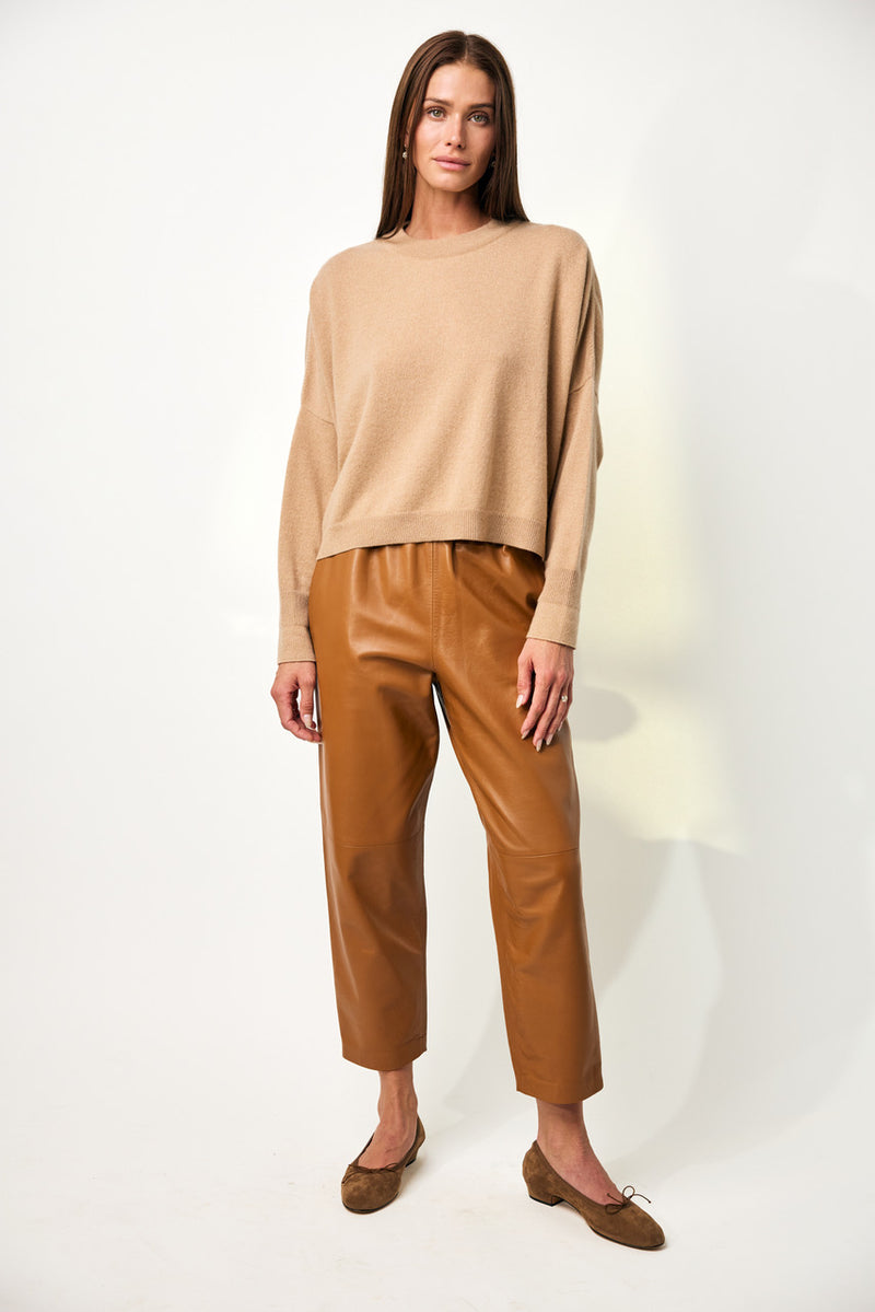 Leather Carrot Pants