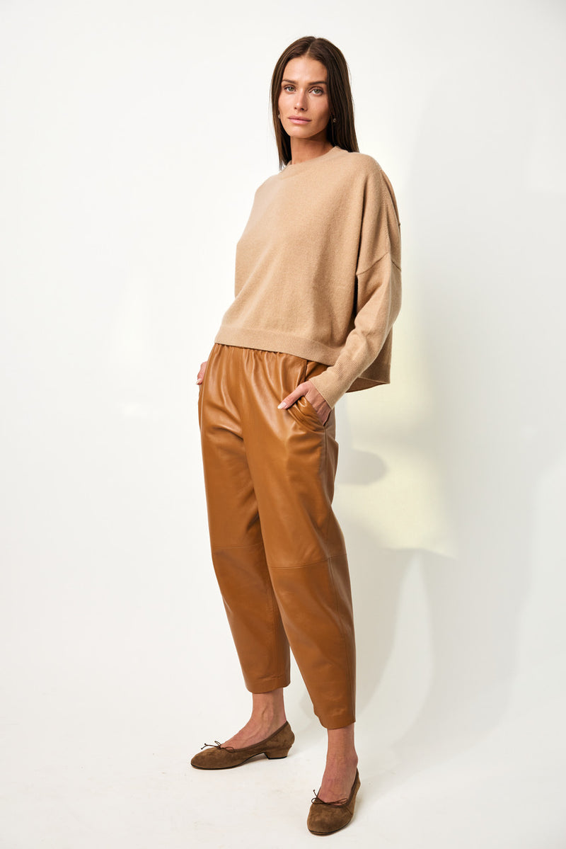 Leather Carrot Pants