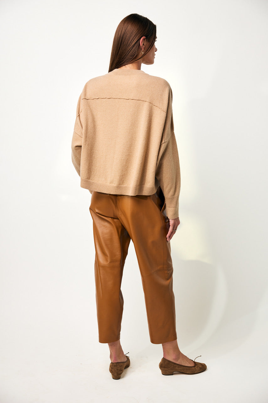 Leather Carrot Pants
