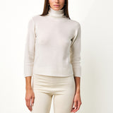 Dusan T Neck Sweater in White