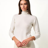 Dusan T Neck Sweater in White