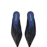Lanvin Flat Mule Bow in Leather
