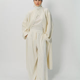 Dusan Wool Patch Pocket Diagonale Long Coat