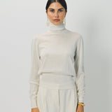 Dusan Cashmere LS Basic Turtleneck Fitted Ribbed Sweater