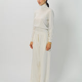 Dusan Cashmere LS Basic Turtleneck Fitted Ribbed Sweater