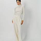Dusan Cashmere LS Basic Turtleneck Fitted Ribbed Sweater