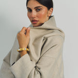 Dusan Cashmere Double Face Hooded Short Jacket