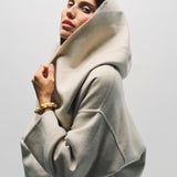 Dusan Cashmere Double Face Hooded Short Jacket