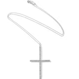 Ileana Makri Classic Diamond Cross 18k White Gold