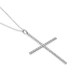 Ileana Makri Classic Diamond Cross 18k White Gold