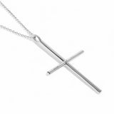 Ileana Makri Classic Diamond Cross 18k White Gold