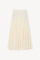 Jaliah Skirt in Cotton and Linen - White