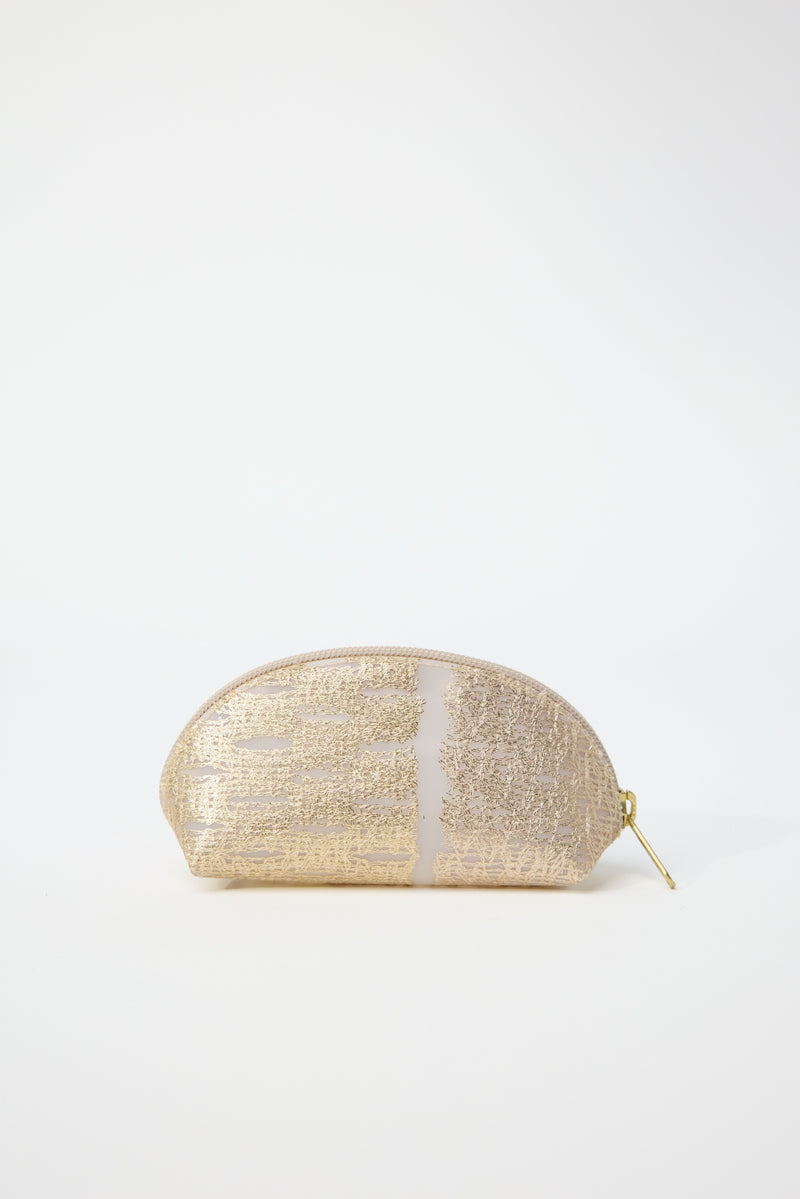 Metallic Small Round Pouch