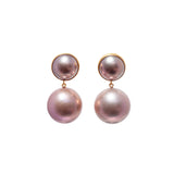 Marie-Hélène de Taillac 22K Yellow Gold Pearl Pink Incandescence Stud Earrings