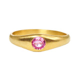 Marie-Hélène De Taillac 22K Yellow Gold Extra Small Pink Sapphire King Band Ring