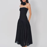 Azzedine Alaia Godet Dress L Noir / 36