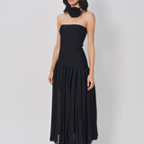 Azzedine Alaia Godet Dress L Noir / 36