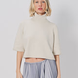 Azzedine Alaia SS Crop Jumpsuit Blanc Naturel / 38