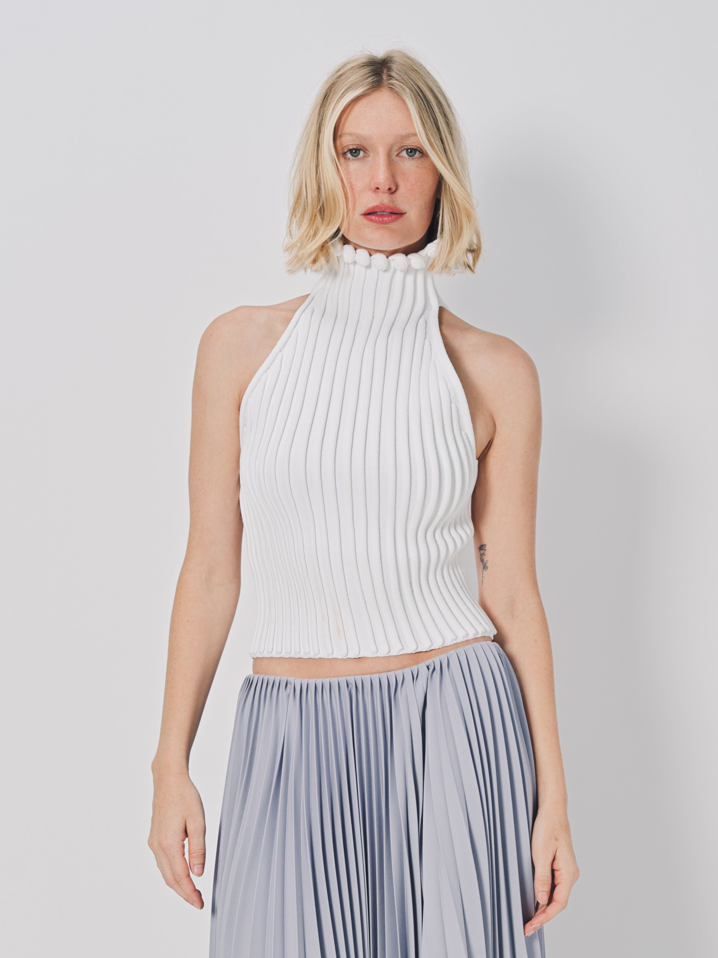 Azzedine Alaia Halter Top Blanc / 38