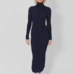 Azzedine Alaia Bodycon Dress Marine / 38