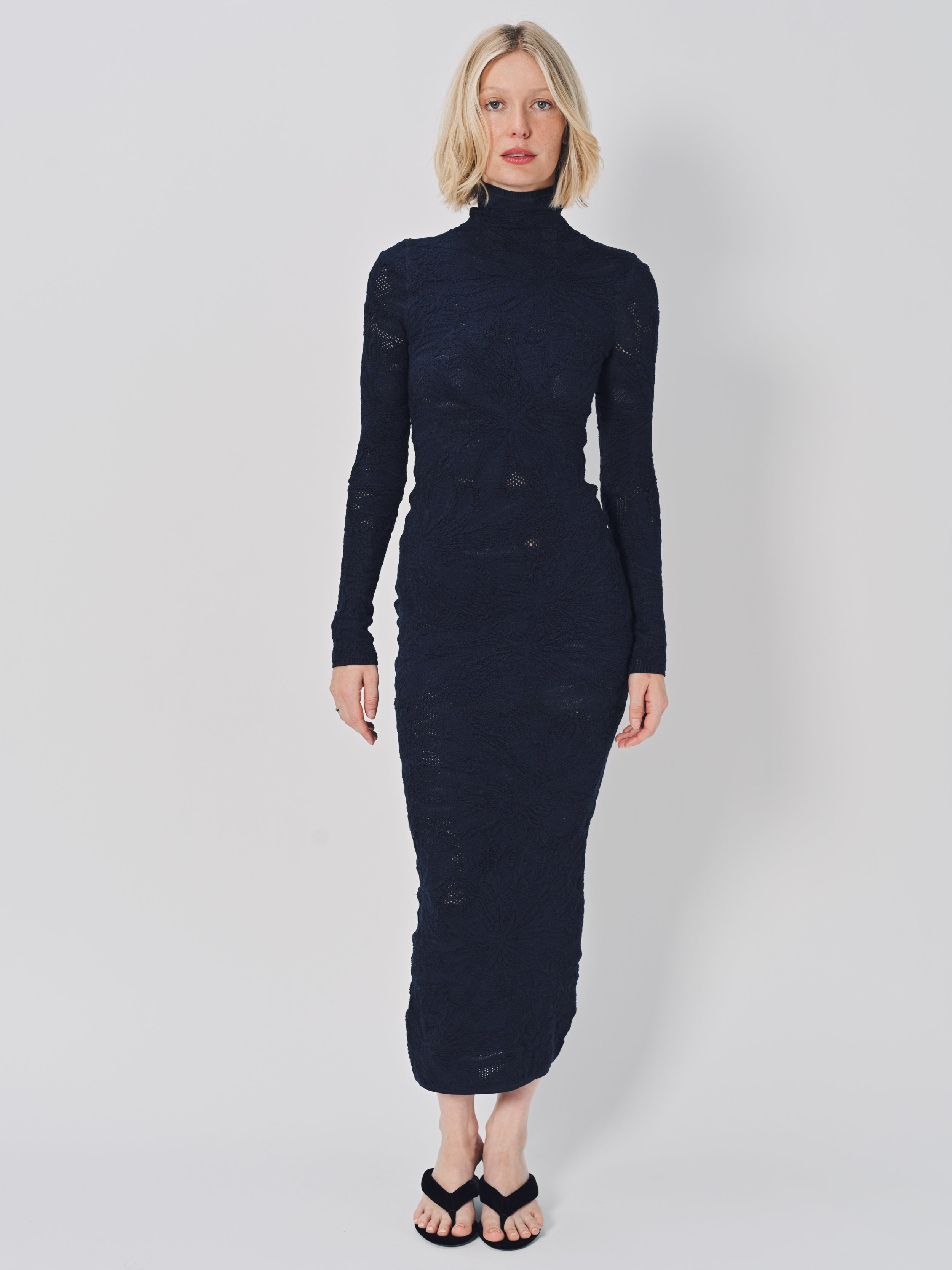 Azzedine Alaia Bodycon Dress Marine / 38