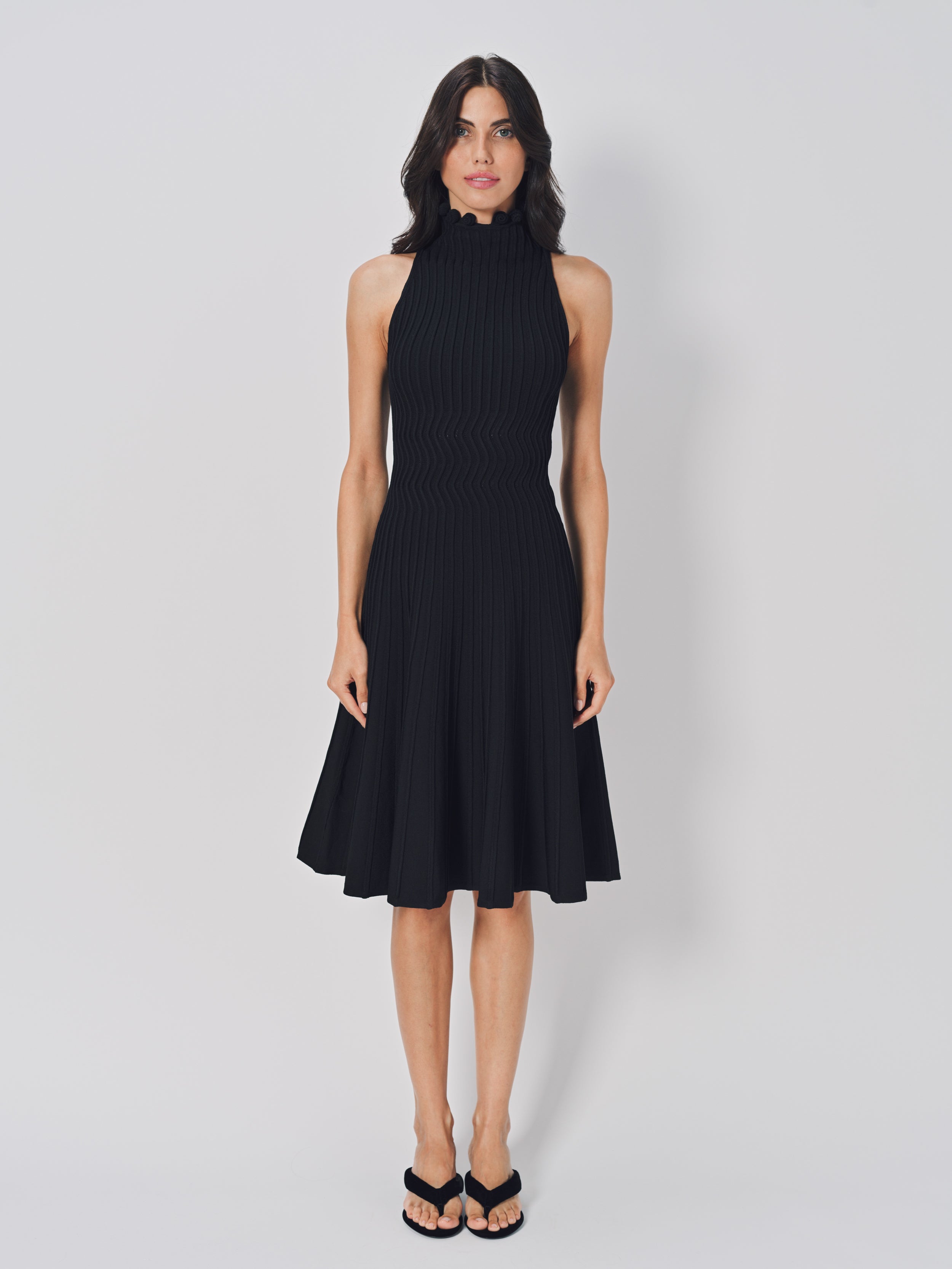 Azzedine Alaia Fit Flare Dress Noir / 36