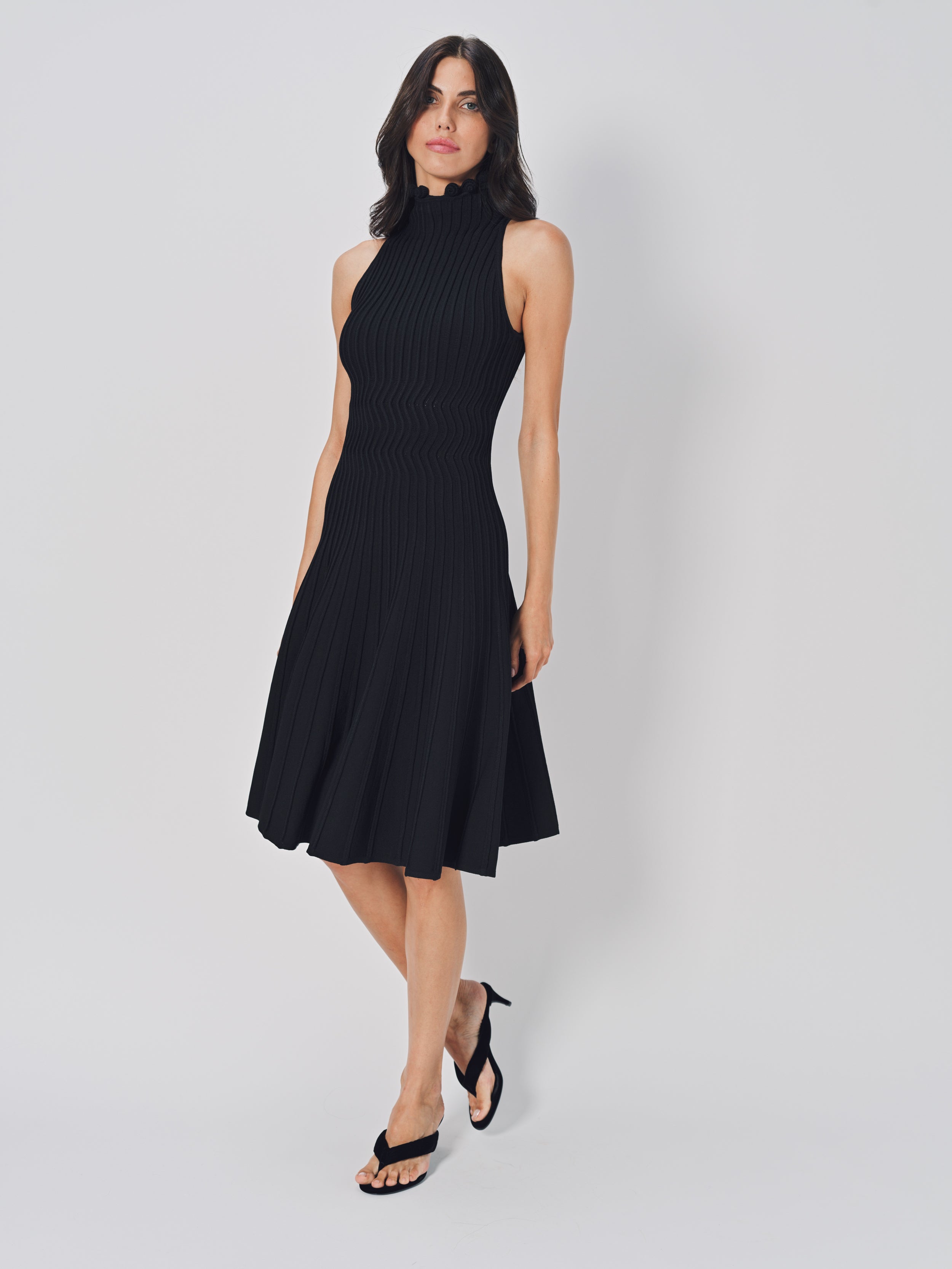 Azzedine Alaia Fit Flare Dress Noir / 36