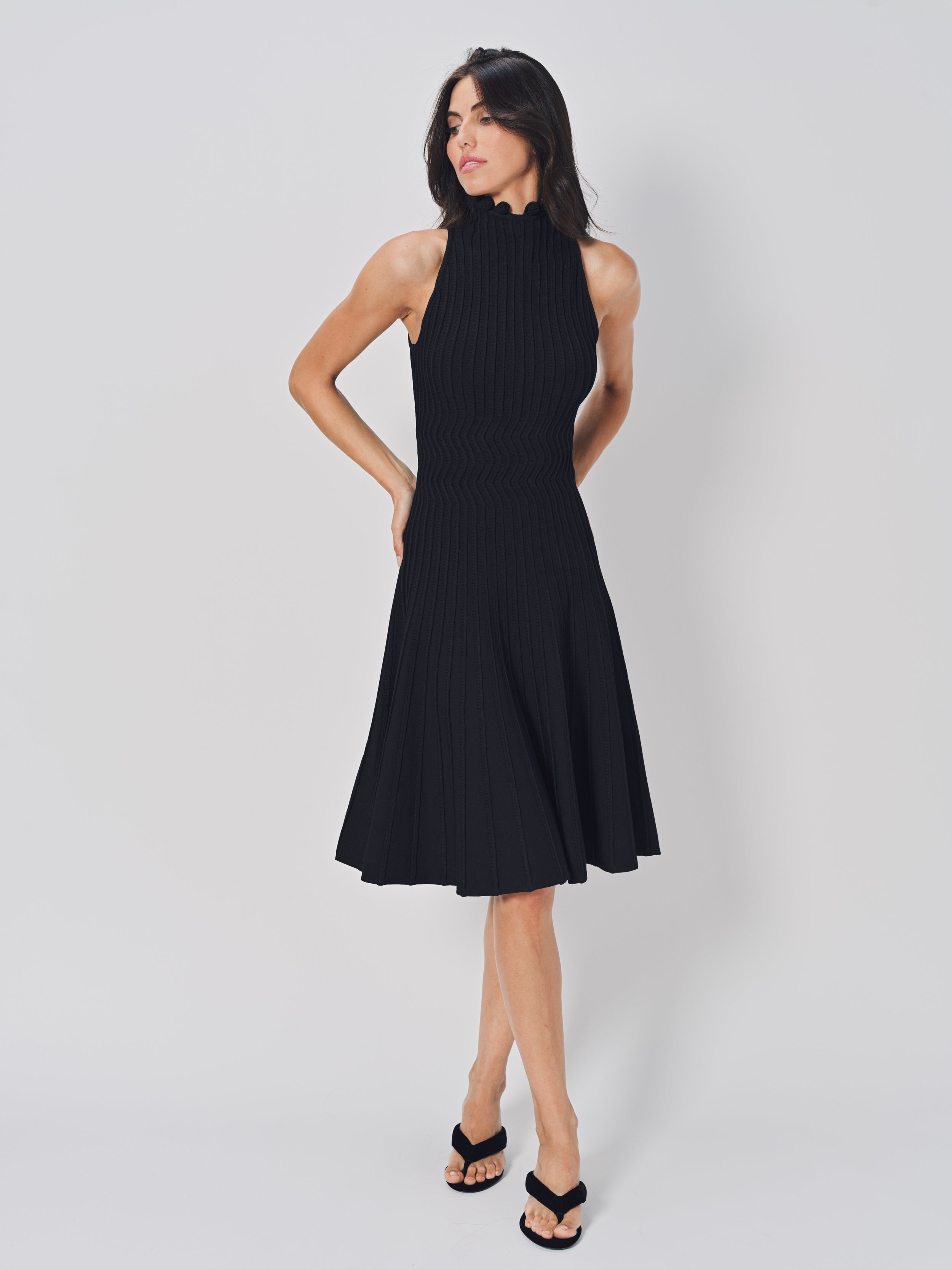 Azzedine Alaia Fit Flare Dress Noir / 36